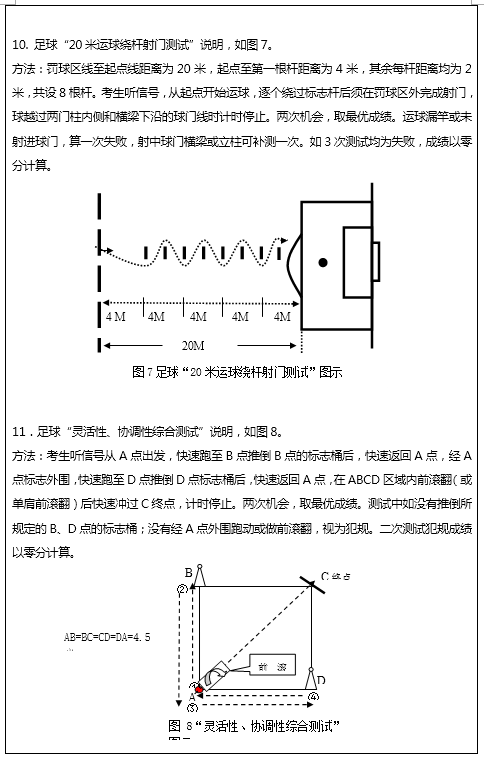 2019年中考厦门市第二外国语学校高中招收体育特长生测试内容